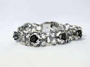 Teka Theodor Klotz Germany Duitsland vintage designer old oude Hildesheimer roses rozen 925 sterling silver zilveren bracelet armband 5.JPG