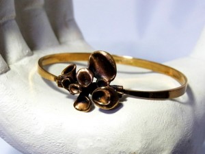 Hannu Ikonen Made  in Finland bronze brass bronzen armband bracelet Reindeermoss Rendiermos bekertjes mos vintage old designer Scandinavian 6.JPG