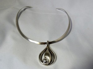 925 S silver zilveren sterling modernist necklace set pendant spang hanger collier set vintage 1970s 70er jaren Denemarken designer 4.JPG