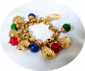 Savini Paris vintage gold tone dangle bracelet goudkleurige armband designer massive massieve quality kwaliteit 1.JPG