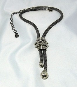 ermani bulatti vintage modernist costume designer dutch necklace silvertone a.JPG