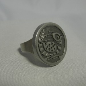 Jorgen Jensen Denmark Denemarken pewter tinnen adjustable verstelbare ring no 79 folkloric folklorische modernist designer 5.JPG