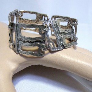 Large wide grote brede vintage 835 Fr silver zilveren armband bracelet modernist designer Germany Duitsland Scandinavian 4.JPG