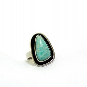 Georg Kramer 14 Germany Duitsland Fischland Baltic ring natural stone natuurlijke steen vintage designer 935 silver zilveren ring modernist 1960s 3.JPG