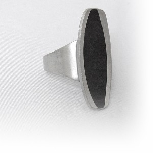 Jorgen Jensen Denemarken Denmark modernist pewter modernistische 60er jaren tinnen adjustable verstelbare ring met brutalist, no. 858 1.JPG