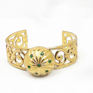 Coro America Amerika Americain vintage designer cuff bracelet gold tone verguld spang armband 4.jpg
