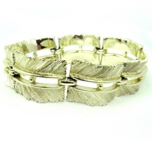 Lisner America Amerika vintag modernist designer link bracelet schakel armband gold tone goud kleurig costume jewelry 3.JPG