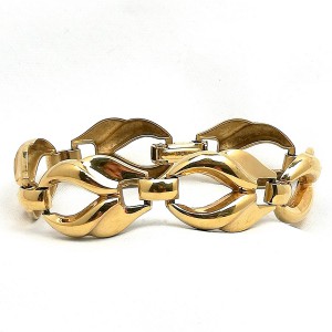 Amerik Germany Duitsland gold plated double goud link bracelet schakel armband modernist vintage designer 1.jpg