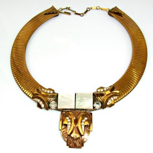 Ermani Bulatti Dutch Nederlands Designer bronzen bronze necklace coliier ketting Art Deco Costume Design vintage 5.JPG