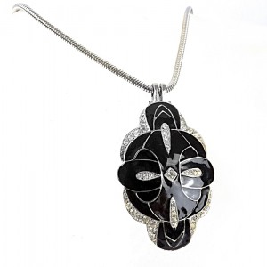 Eisenberg America Amerika vintage modernist designer costume pendant necklace 1960s hanger ketting silver zilver kleurig 1.jpg