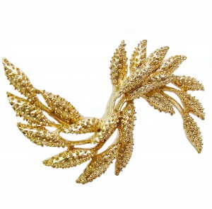 Large grote Sarah Coventry goldtone goudkleurig gold plated metal brooch broche vintage designer costume 4.jpg