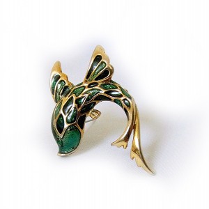 Craft vintage Fish magical brooch vis designer broche enamel emaille 1a.jpg