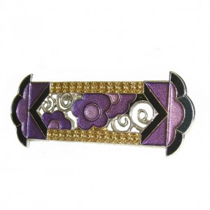 Pierre Bex style stijl French frans designer broche brooch vintage art  deco nouveau enamel lilac black lila zwart 4.jpg