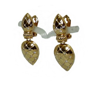 Grosse Germany Dior vintage designer clip earrings Haute Coutere costume jewelry High End gold tone oorbellen 3b.jpg