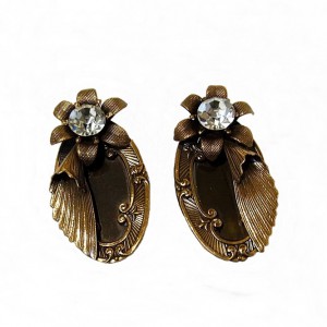 Ermani Bulatti vintage Dutch design designer clip earrings oorbellen Nederlands brass metal 5.jpg