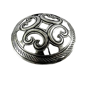 Kalevala Koru Oy Finland Finse broche brooch vintage designer modernist traditional silver plated Scandinavian viking 4.JPG