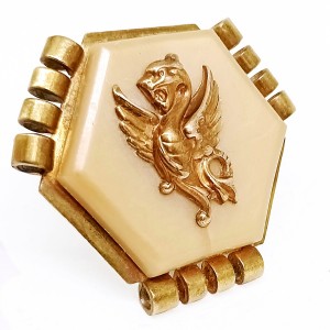 Jean Hippocampe Painlevé Paris Art Deco bakelieten zeepaard broche seahorse brooch bakelite 1940s 40er jaren 1.jpeg