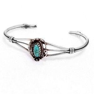 Navajo native American indianen old pawn 925 sterling silver zilveren armband bracelet turkois turquoise vintage old oude 3a.jpg