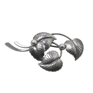 Herman Siersbol 835 925 silver zilveren broche brooch modernist designer leaves denmark Scandinavian 1960s 1970s 60er 70er jaren 2.JPG