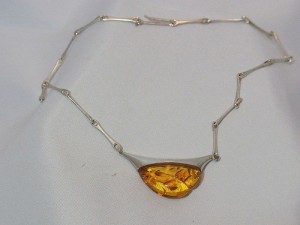 Lapponia Finland 925 sterling silver zilveren collier necklace ketting barnsteen amber Modernist Vintage Designer 1999 c.JPG