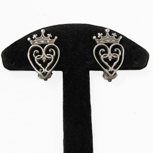 Lucky crown zilveren clip oorbellen silver Scotland Edinburgh 1975 sterling clip earrings luckenbooth vintage desinger 3.JPG