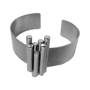 Menno Meijer vintage designer steel stalen modernistische modernist Dutch Nederlands bangle cuff bracelet armband spang 1980s  80er jaren 1.jpg