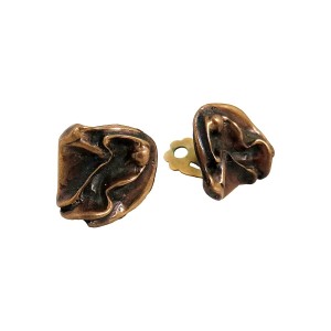 Harrie Harry Lengerink Dutch design designer Nederlands Artist modernist brutalist bronze bronzen clip earrings oorbellen vintage 2.jpg