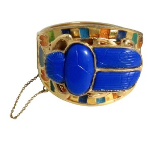 Thomas Fattorini regent street birmingham vintage 1972 Egyptian Revival scarab scarabee armband hinged bracelet spang Egiptische designer 9.jpg