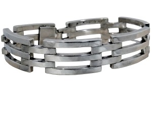 Nol Coopmans NOL massieve zware massive 835 silver zilveren modernist modernistische Dutch Nederlandse designer design link bracelet schakel armband vintage 5.jpg