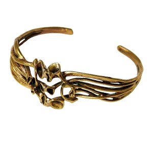 Hannu Ikonen Finland Finnish bronze bronzen bracelet cuff spang armband vintage modernist Scandinavian Reindeermoss Rendier mos bekertjes mos 4.jpg