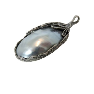 925 sterling silver zilveren pendant hanger nautilus schelp shell German germani vintage modernist designer 2.jpg