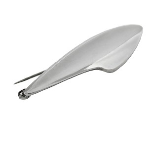 Bent Knutsen sterling silver leaf brooch 925 zilveren blad broche Denmark Denemarken designer modernist 1960s 60er jaren Scandinavian Georg Jensen Hans Hansen 12a.JPG