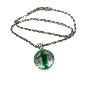 925 Sterling silver pendant necklace hanger ketting crystal green art striped daceted cut stone glas crystal vintage designer modernist 1.jpg