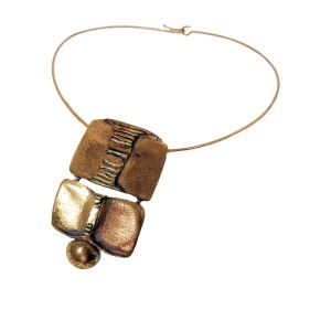 Engla Germany German Duitsland Duits bronze bronzen pendant necklace neckring hanger halsspang spang designer vintage brutalist 1970s 1960s 60er 70er jaren 10a.jpg