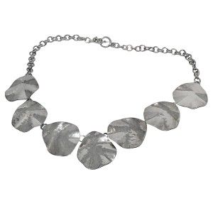 Mexico Mexican 925 sterling zilvere silver DDD designer signed collier necklace disc schijven hamerlag hand hammered vintage 3a.jpg