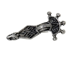 BAS Blachian Antik Schmuck Germany Duitsland vintage 925 sterling silver zilveren broche brooch crossbow fibula Medieval style 1950s 50er jaren 2a.jpg