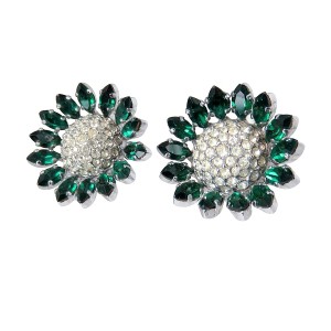 Austria Austrian Oostenrijk crystal cluster kristal clip earrings oorbellen vintage designer 60er jaren 1960s 5a.jpg