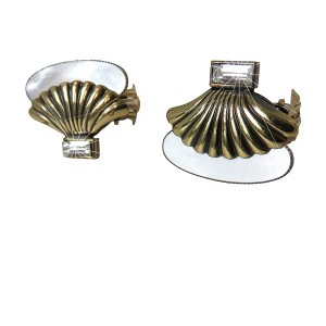 Ermani Bulatti vintage designer clip-on clip earrings oorbellen bronze MOP parelmoer mother pearl bronzen Dutch design Nederlands 3a.jpg
