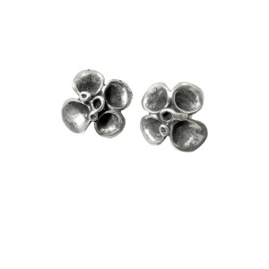 6a25bc26cfeb8_Hannu Ikonen Finland 925 sterling silver stud earrings reindeer moss rendiermos oorbellem oorstekers modernist vintage scandinavian designer 5.jpg