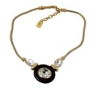 Yves Saint Laurent YSL originele vintage goudkleurig designer collier, 80er jaren.