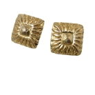 Jean Patou Paris Frankrijk vintage goudkleurige designer clip oorbellen, 80er jaren.