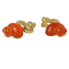 Christian Dior grote vintage schelp clip oorbellen ontwerp Robert Goossens, 80er jaren.