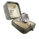 Alpo Tammi Koru, Tammen Kory Oy verstelbare 830 zilveren ring met een grote facet geslepen bergkristal, 70er jaren.