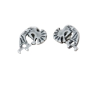 Kleine vintage zilveren Kokopelli fluitspeler Native American oorstekers.