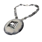 Prachtig groot handgemaakt Brutalistisch - Modernistisch collier, 80er jaren.