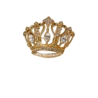 Vintage Kenneth J. Lane (KJL) for Avon goudkleurige kroon broche, 80er jaren.