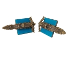 Ermani Bulatti vintage lange clip oorbellen Art Nouveau stijl, 80er jaren.